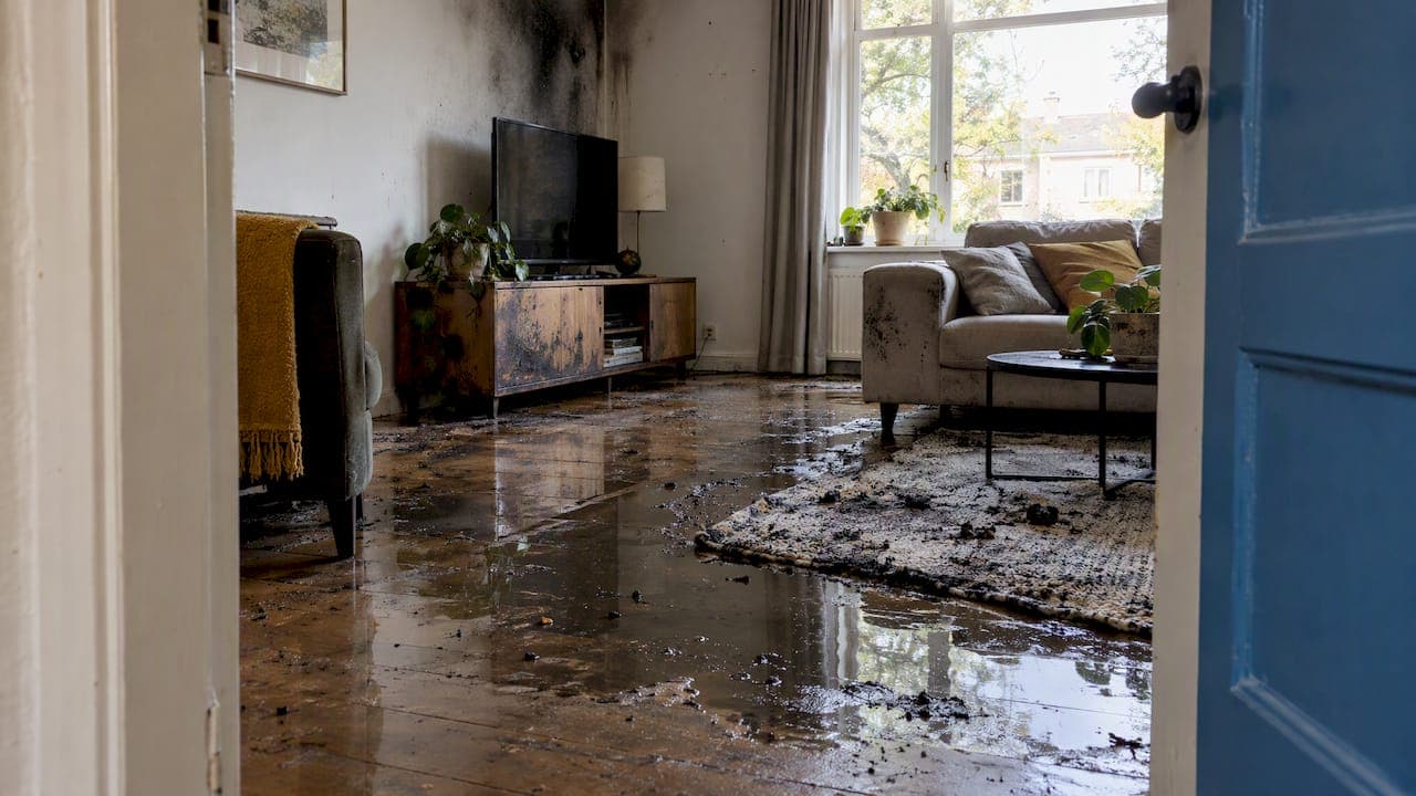 Bluswater schoonmaken na een brand: zo pak je het veilig aan